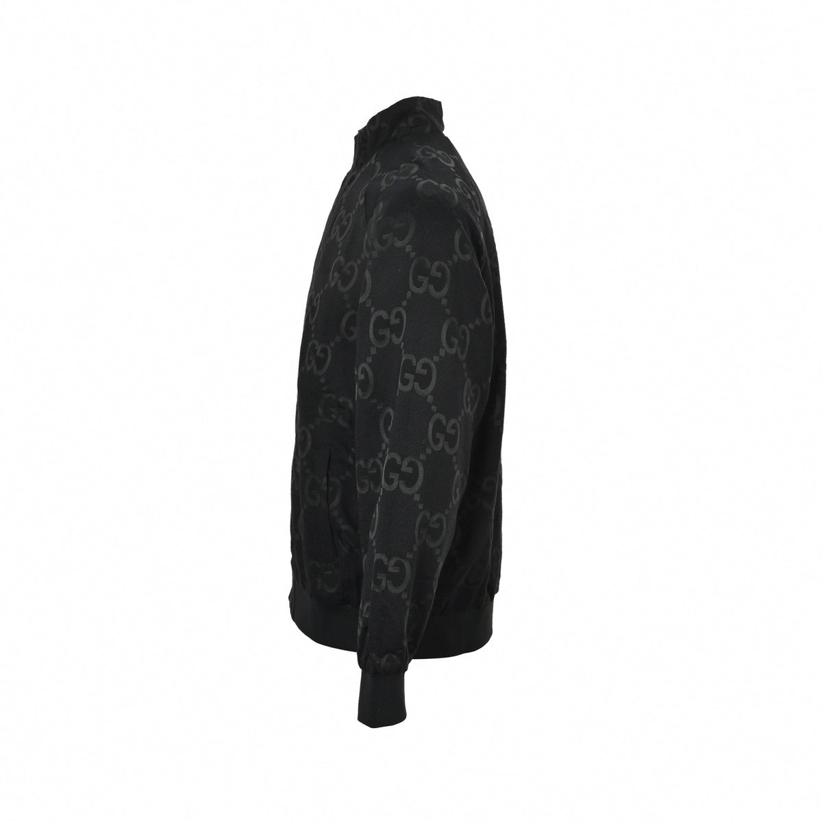 GG Monogram Jacquard Cotton Jacket | Black