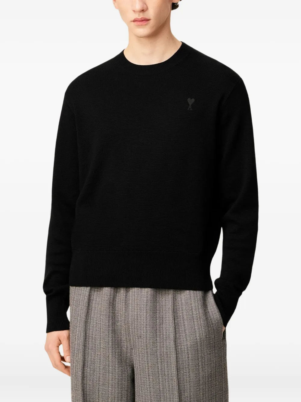 AMI Black Heart Sweater