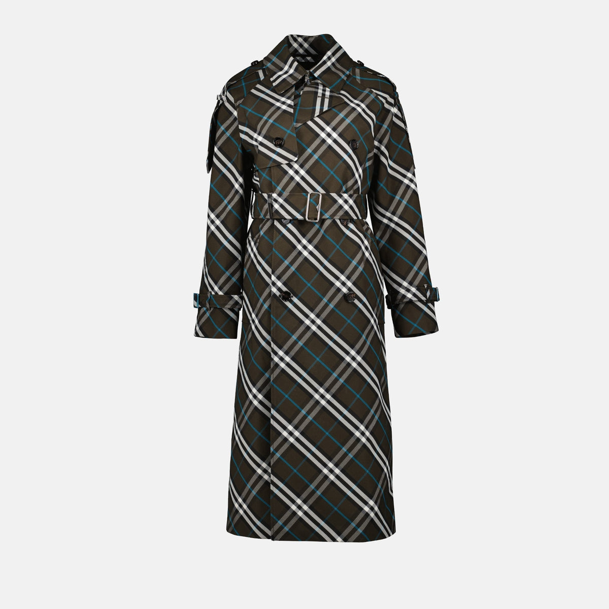 Checked Trench Coat