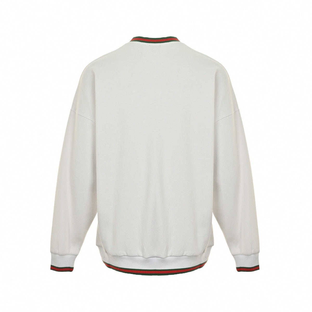 Embroidered Logo Web Trim Sweatshirt | White