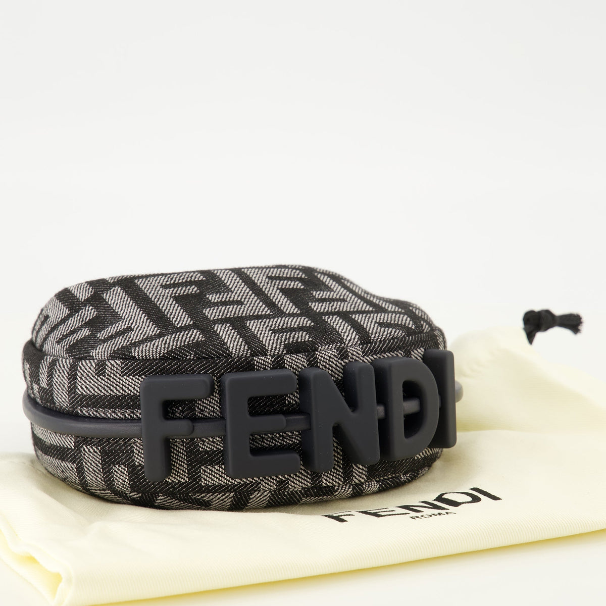 Fendigraphy Nano Bag in Gray Denim