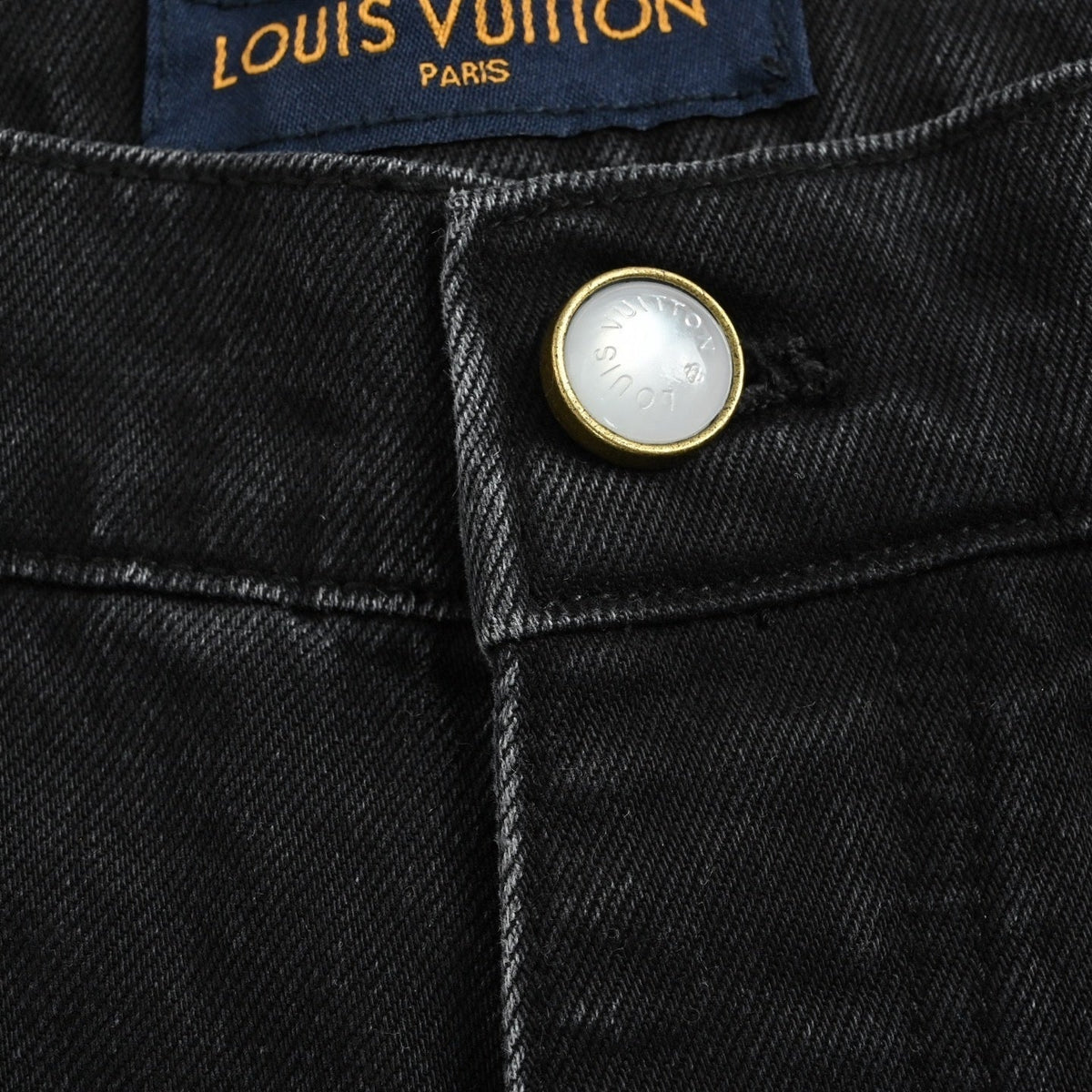LV Signature Embroidered Jeans - Dark Wash