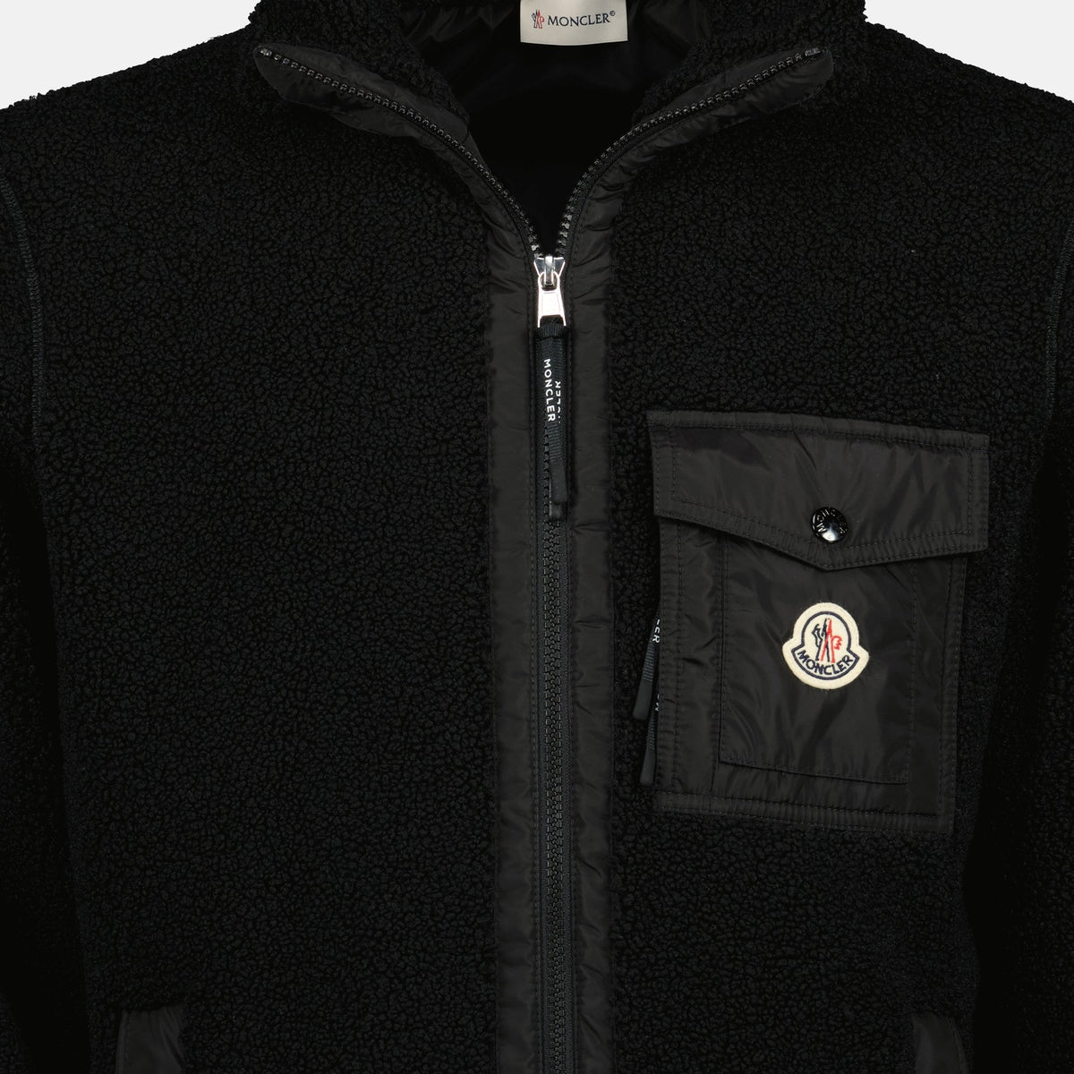 Black Teddy Zip Jacket