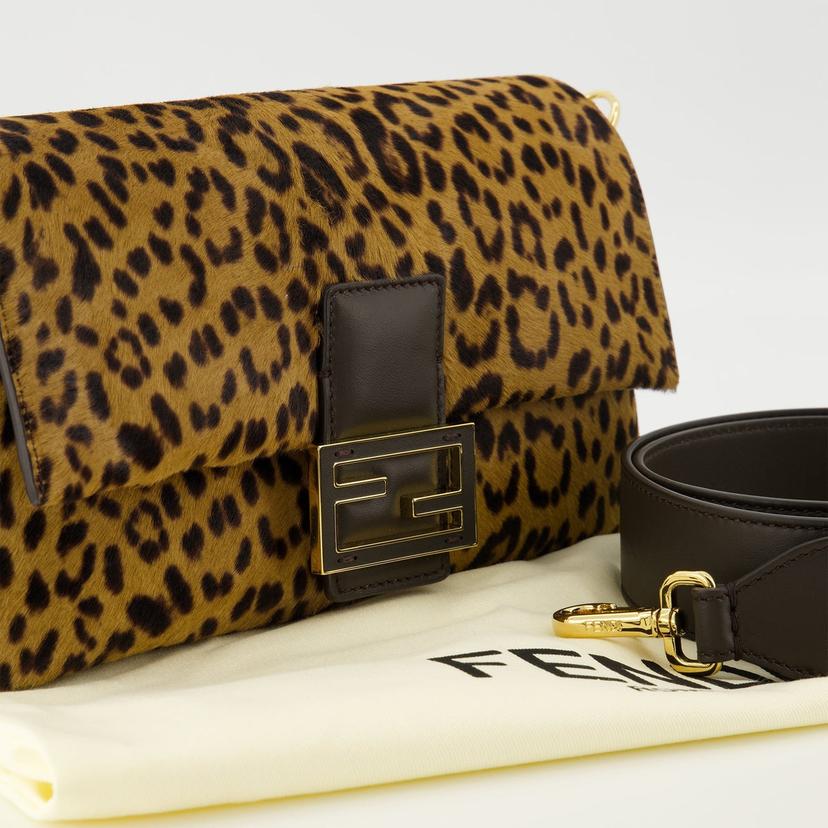 Leopard Baguette Bag