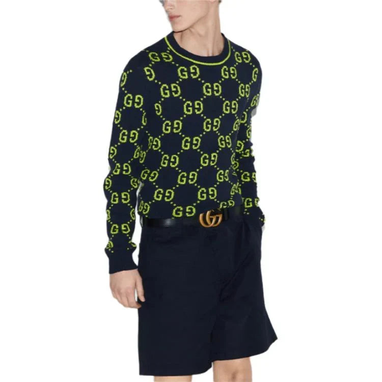 GG Jacquard Knit Crewneck Sweater
