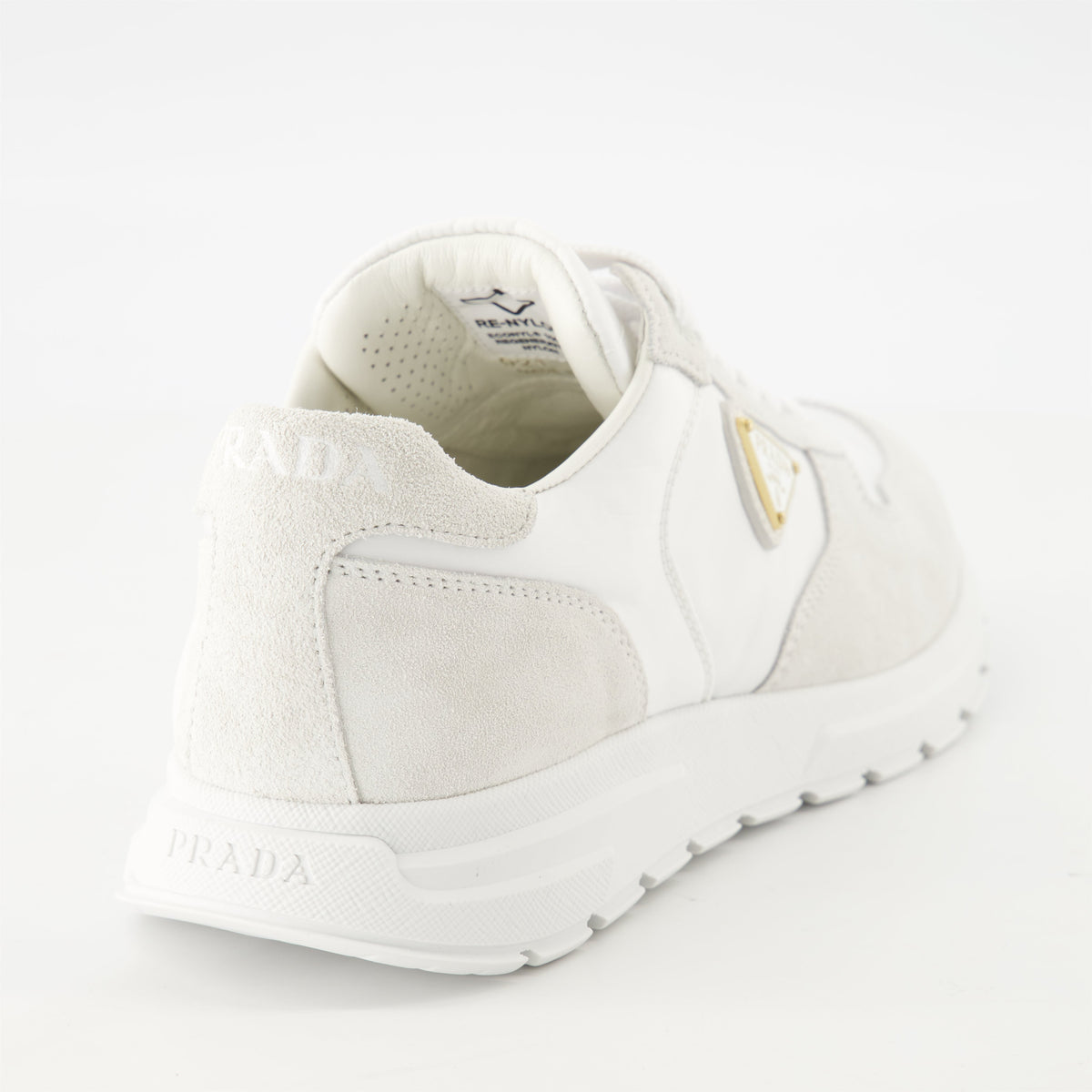 Nylon and Leather Sneakers