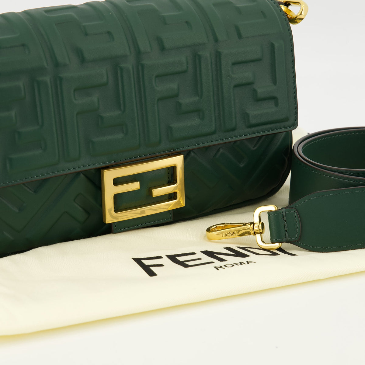Dark Green Baguette Bag