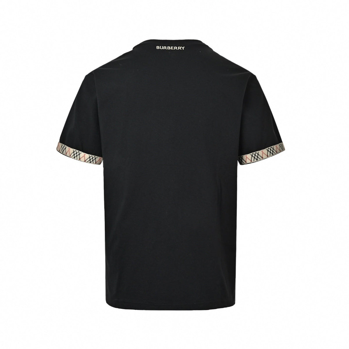 Check Cuff Equestrian Knight T-Shirt | Black