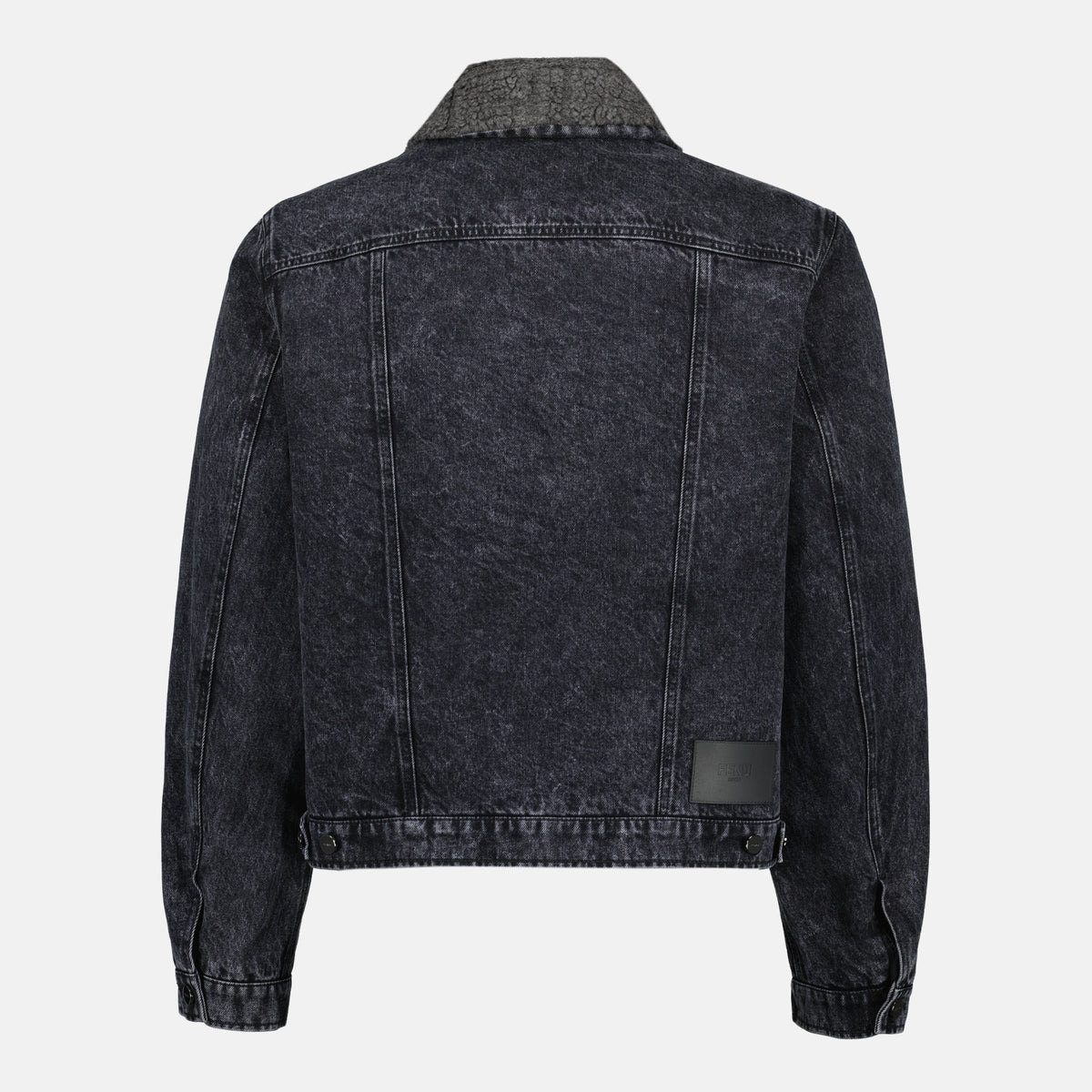 Black Quilted Denim Jacket