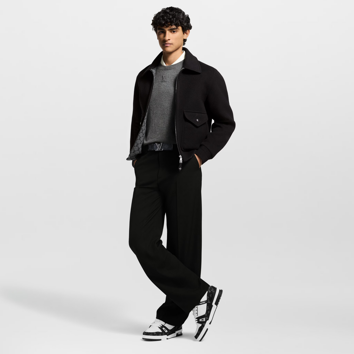 LV Trainer Sneaker | Black & Cream