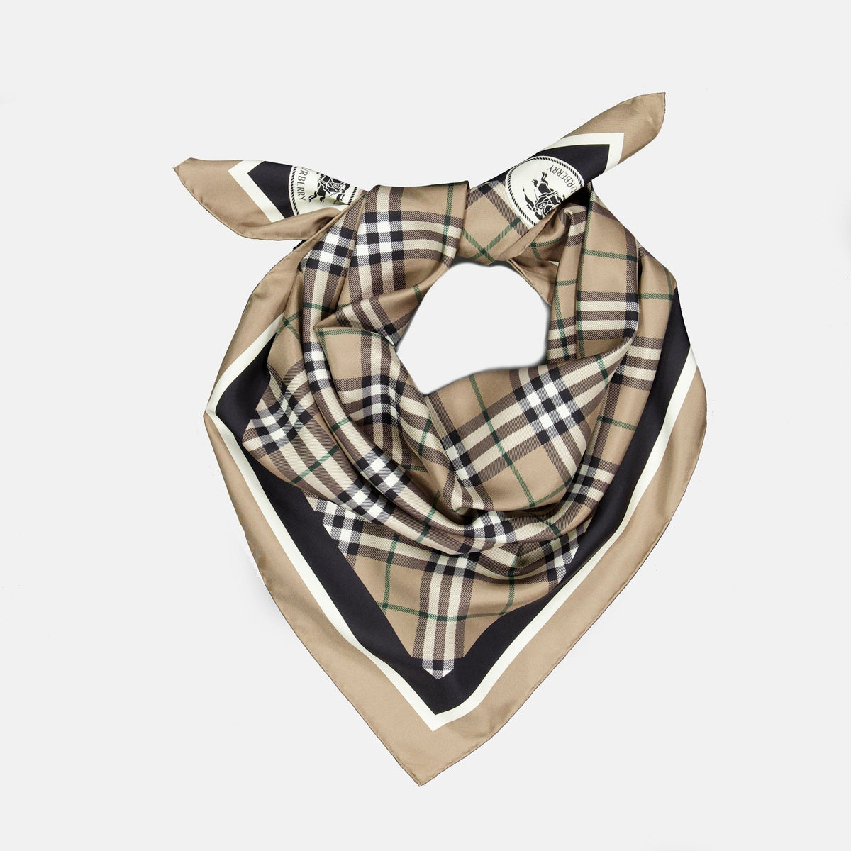 Checkered Silk Scarf