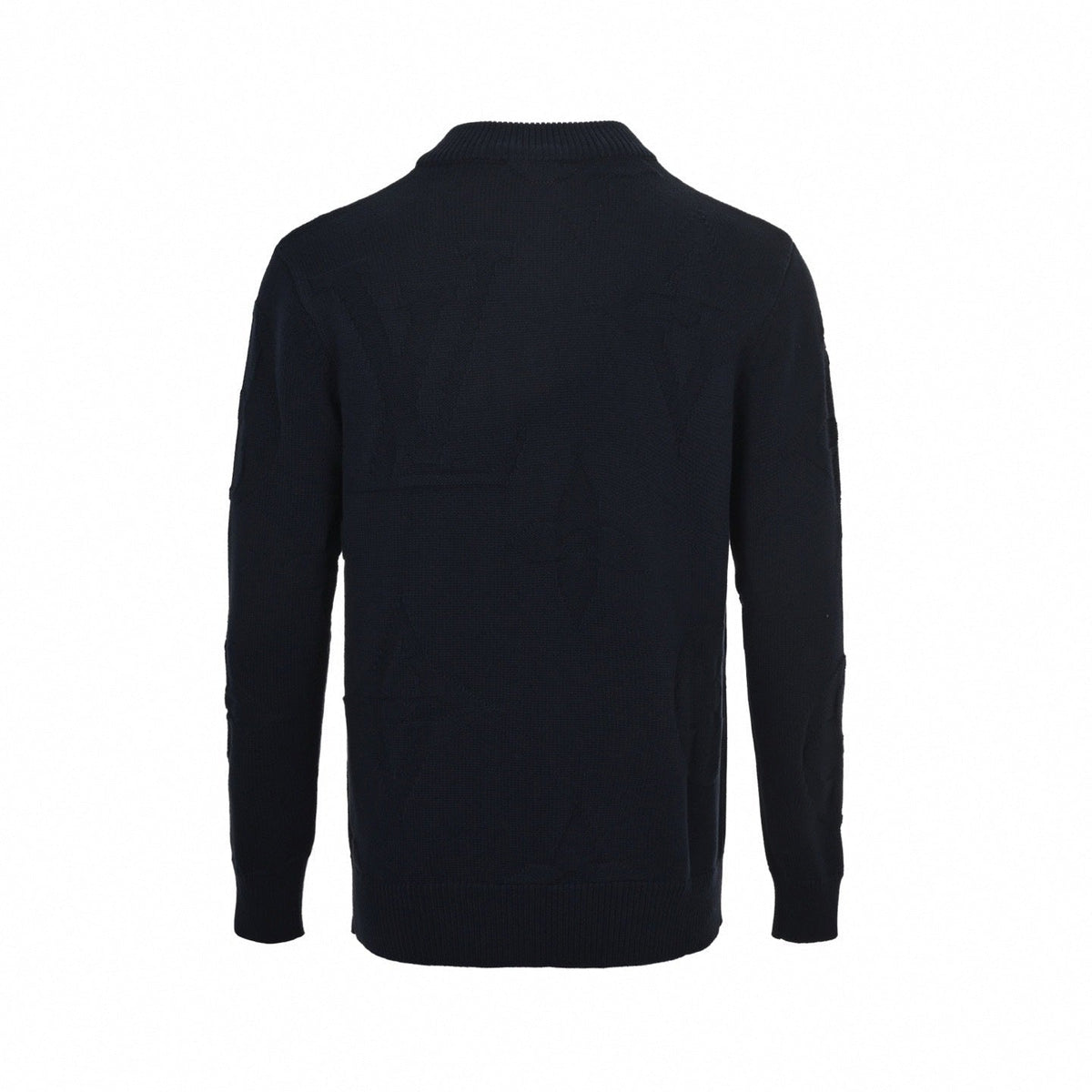 Embossed Monogram Flower Quarter-Zip | Navy