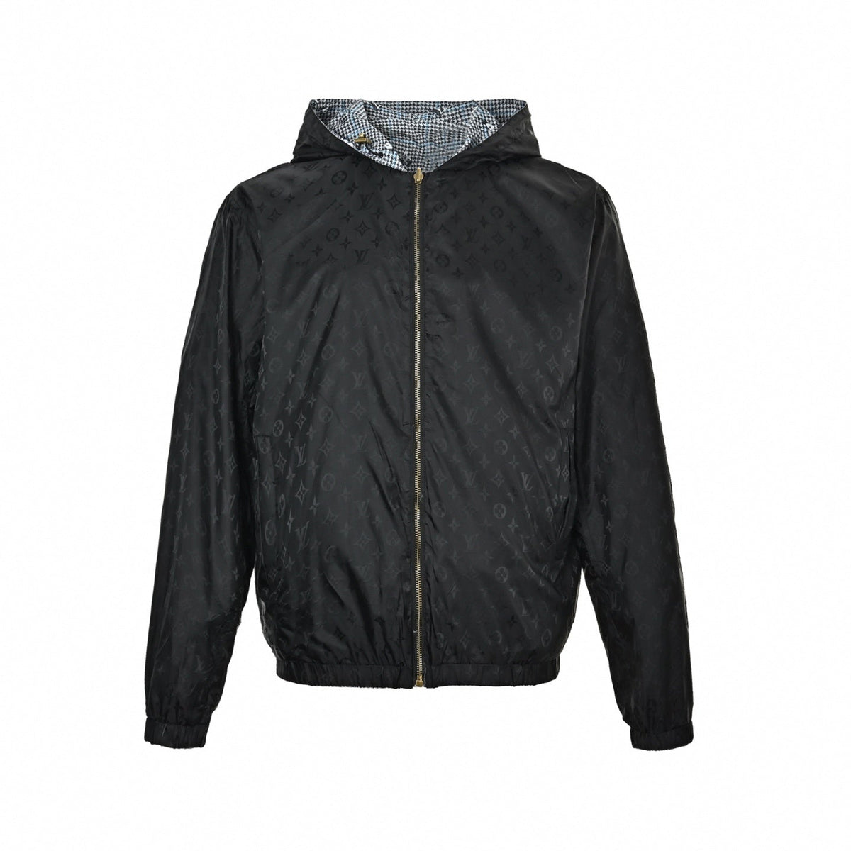 Reversible Houndstooth Monogram Windbreaker