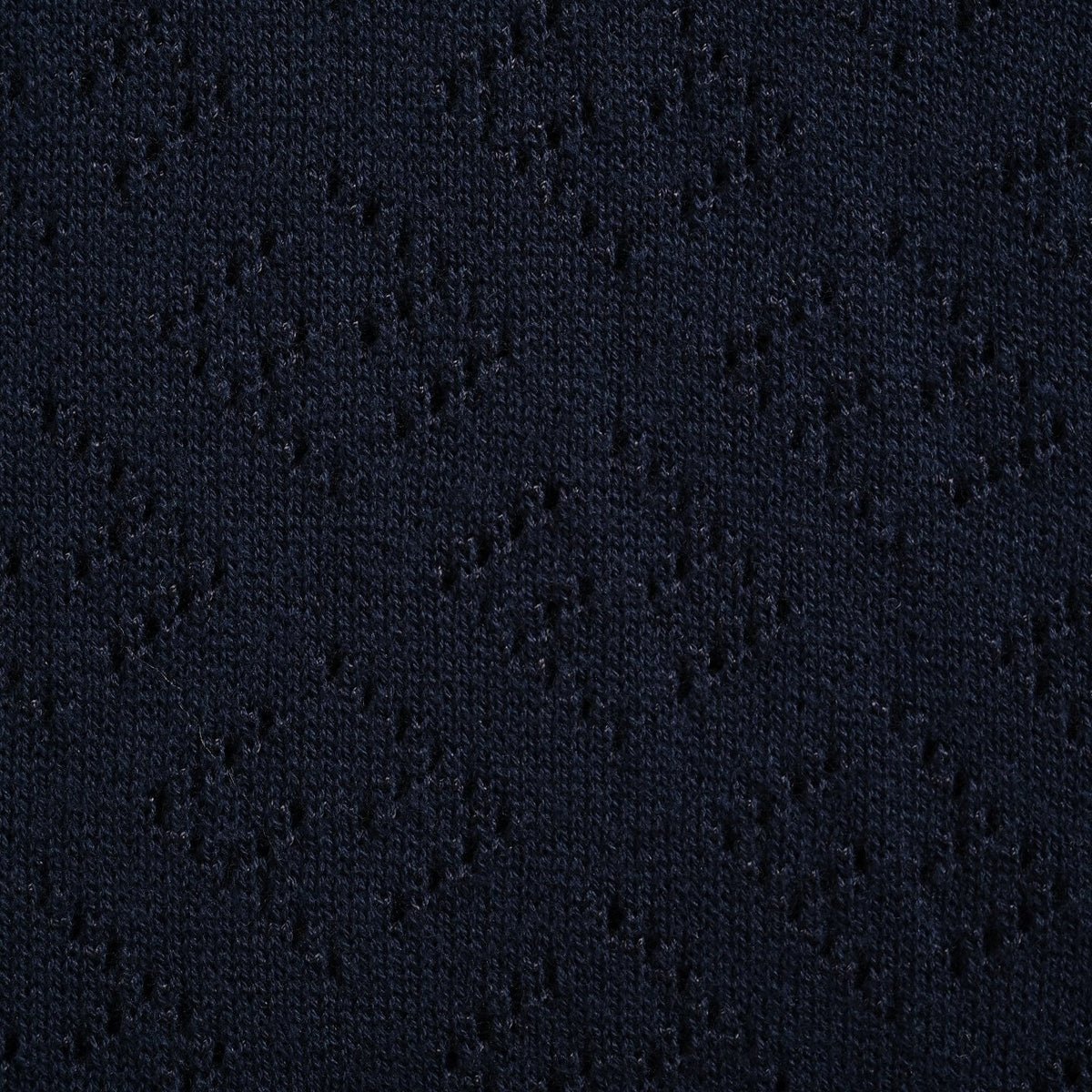 Pointelle FF Monogram Knit Polo | Navy
