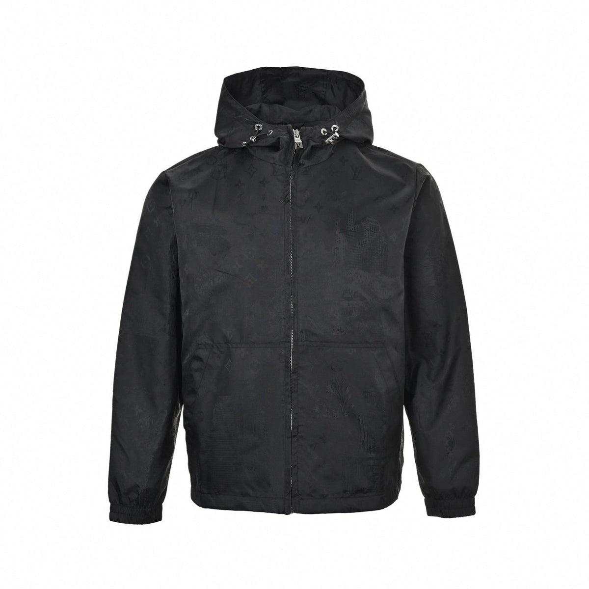 Tonal Monogram Hooded Jacket | Black