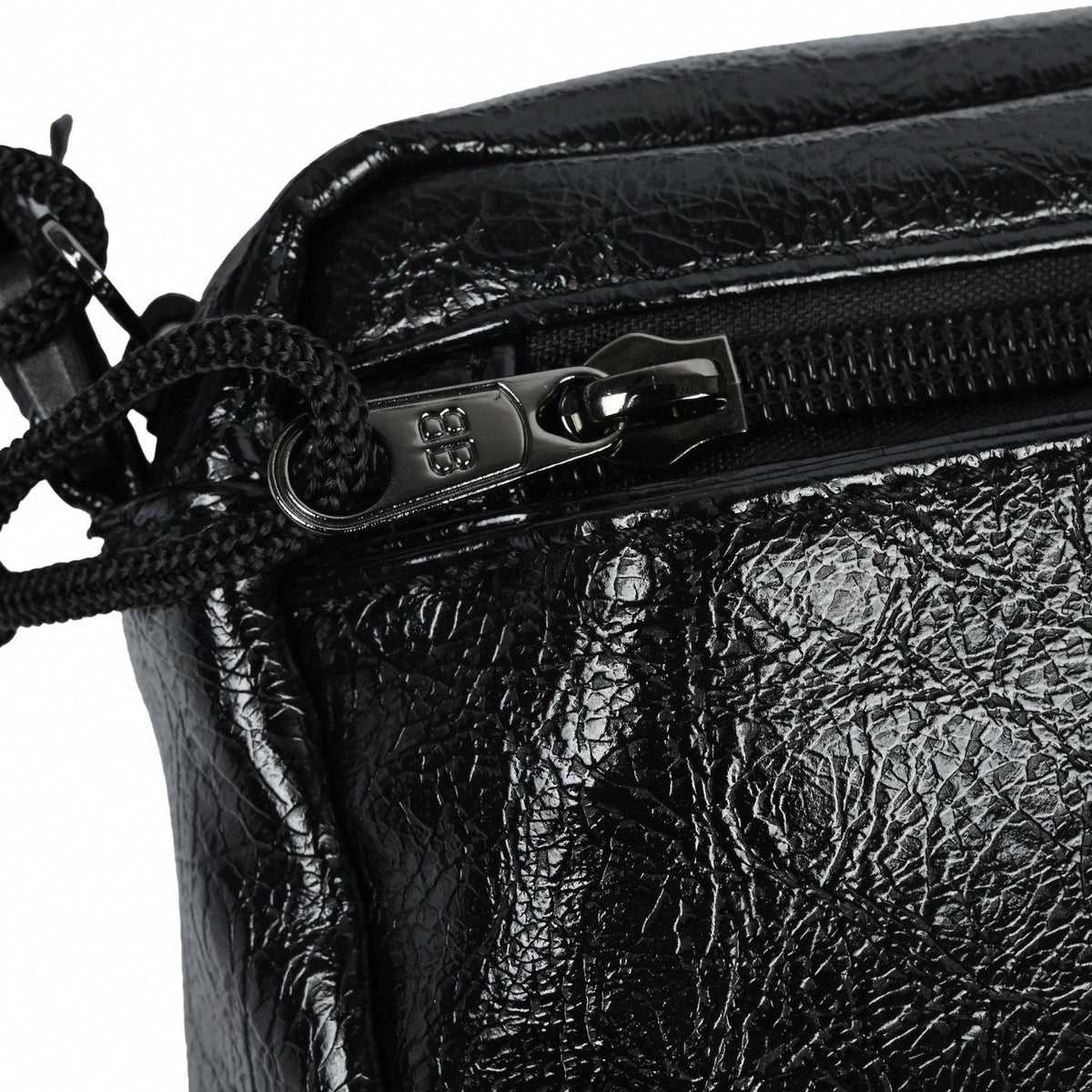 Lamborghini Shield Crinkled Crossbody | Black
