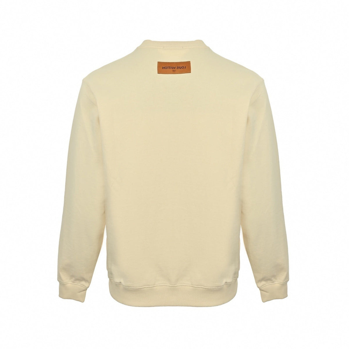 Embroidered Monogram Sleeve Sweatshirt | Cream