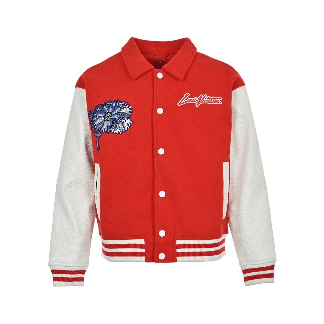 x Yayoi Kusama floral-embroidery jacket