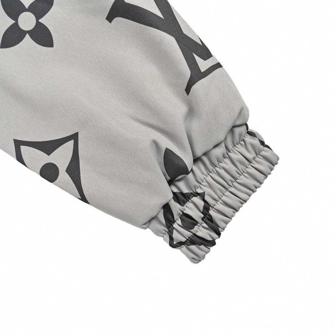 Oversized Monogram Color-Block Track Jacket
