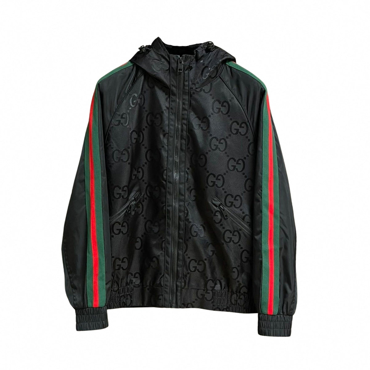 GG Embossed Nylon Windbreaker
