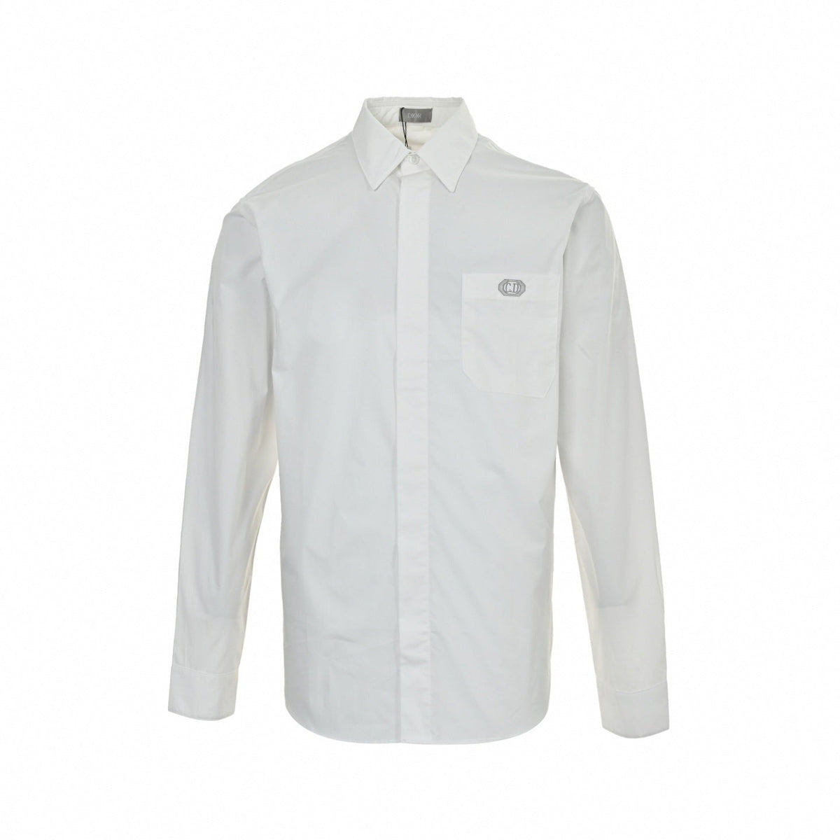 C.D Logo Pocket Button-Down Shirt | White