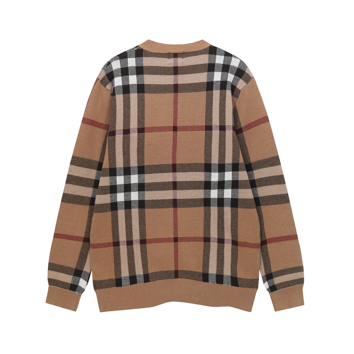 Giant Check V-Neck Cardigan | Archive Beige