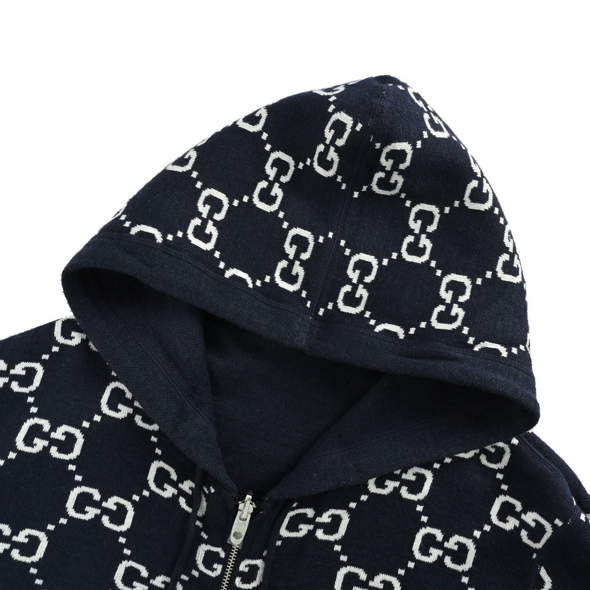 Reversible GG Monogram Cashmere Zip Jacket