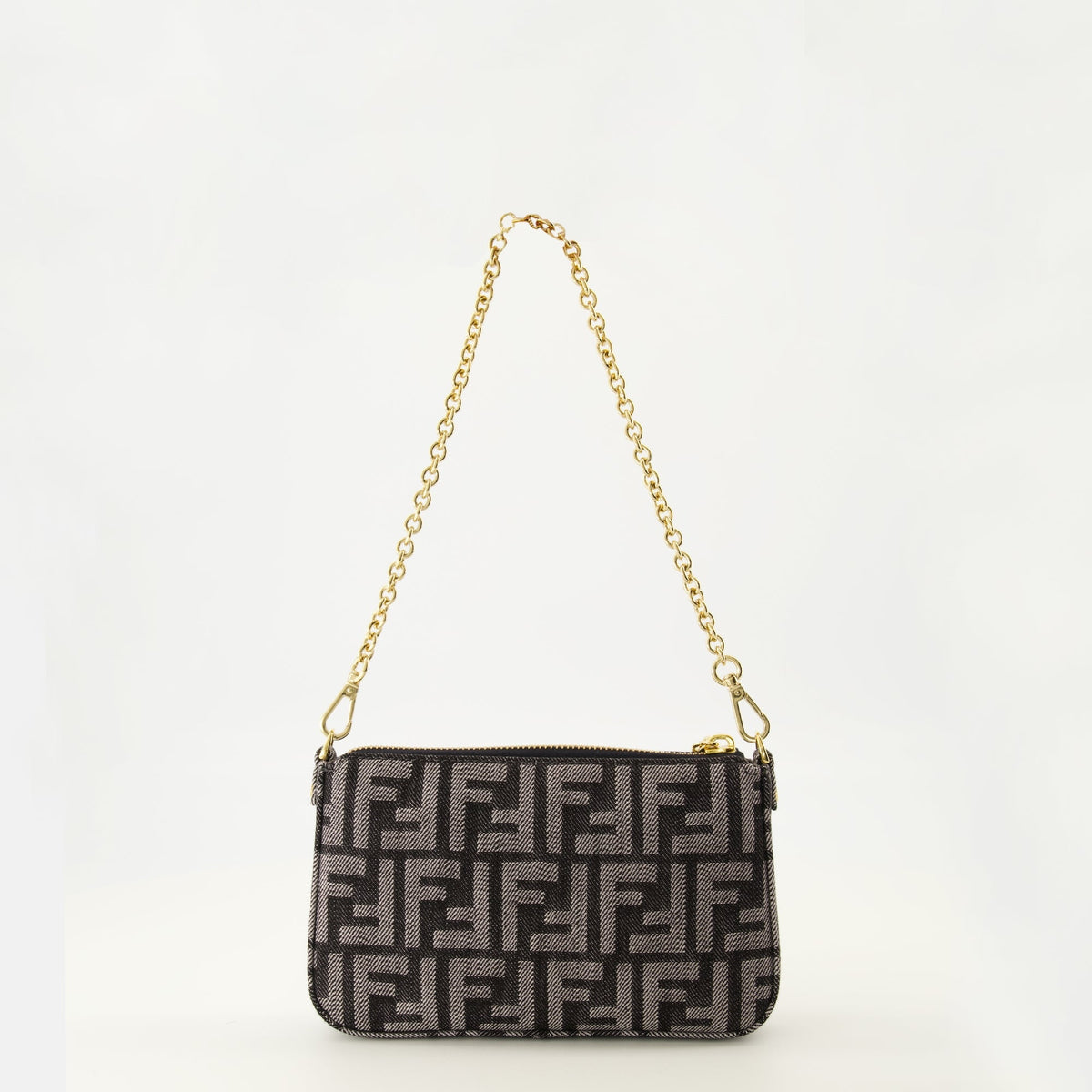 FF Denim Baguette Clutch