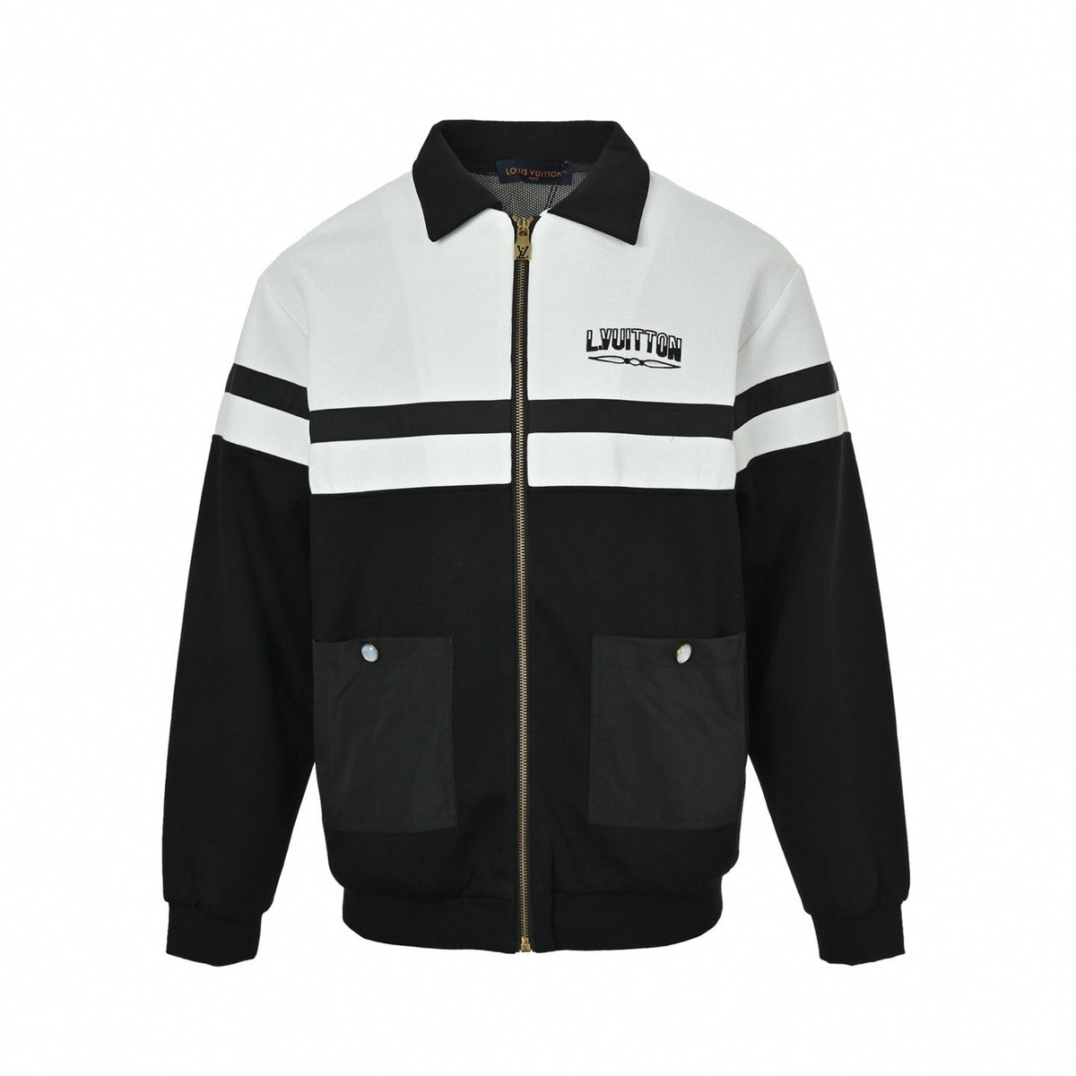 Mesh Zip Jacket | Black & White