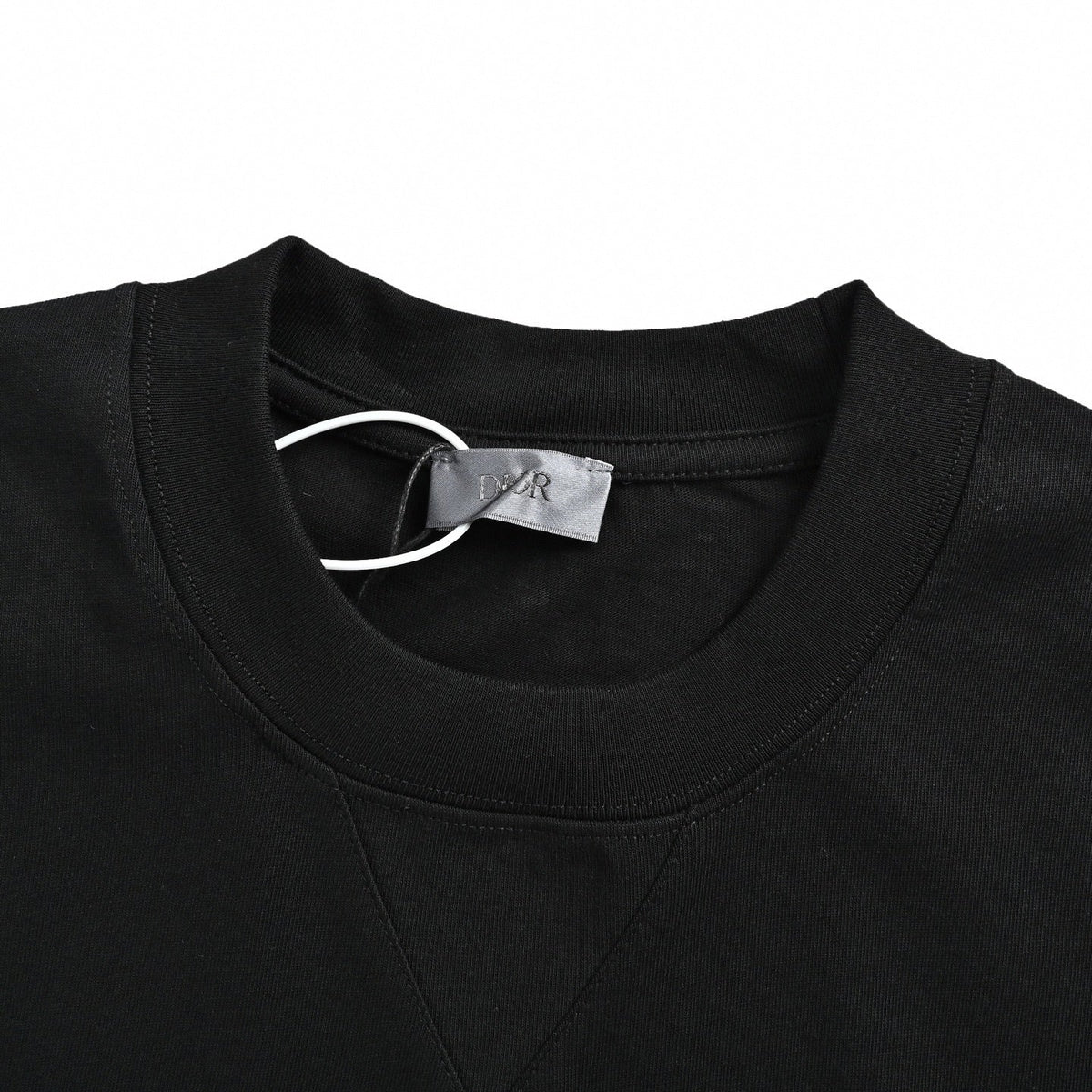 Stylized Embroidered Logo T-Shirt | Black