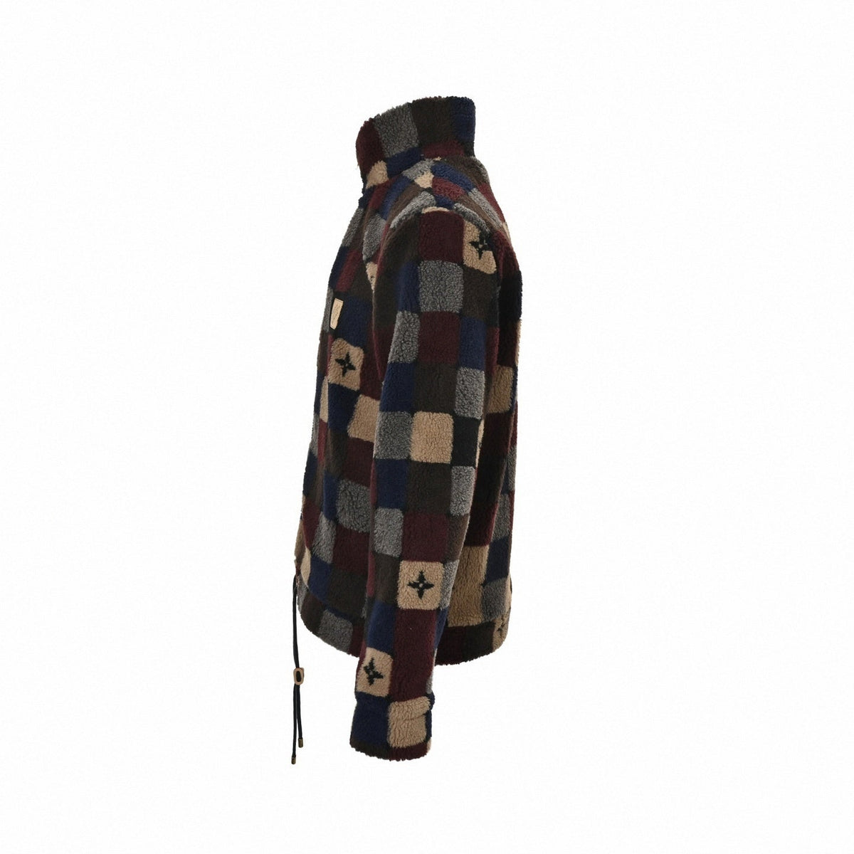 Damier Fleece Zip Jacket | Multicolor